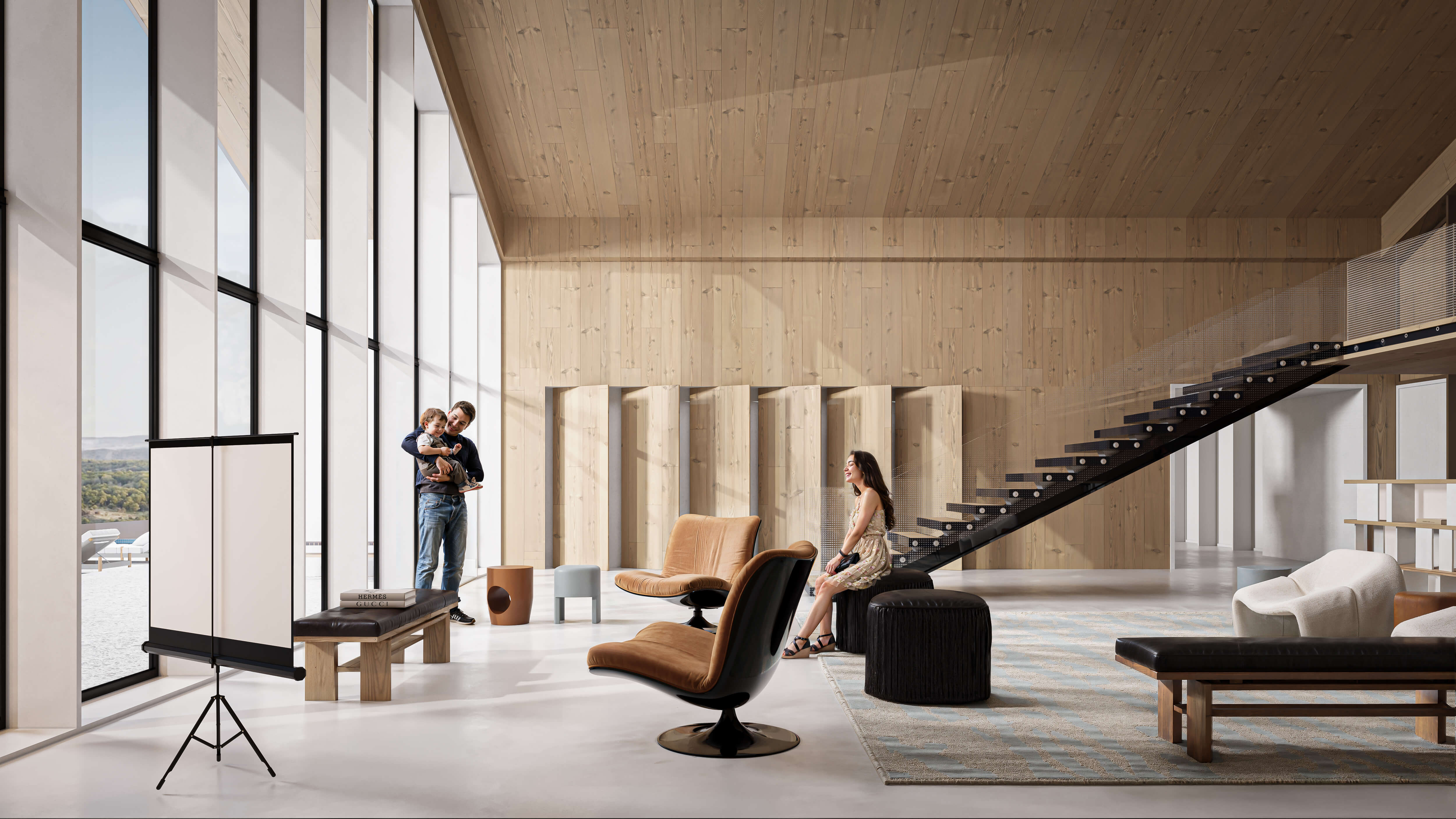 Natural Dialogue A Spacious Wooden Lounge