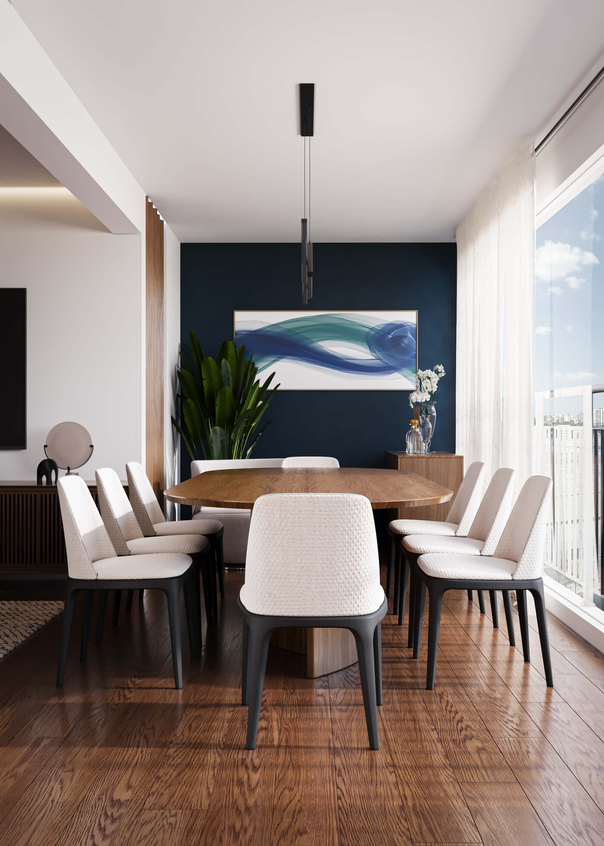 dining area with natural light